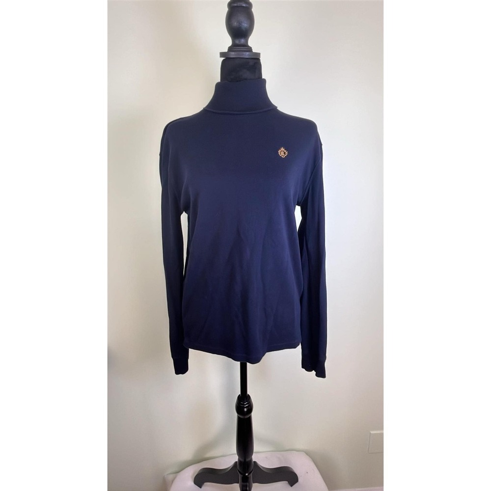 Lauren Ralph Lauren Black Cotton Turtleneck 100% Cotton Beetnik Lagen Old Money